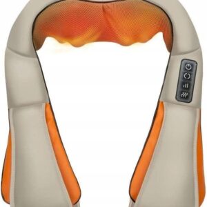 Kaklo ir pečių masažuoklis smėlio spalvos, Shiatsu masažo galvutės, priekinis vaizdas